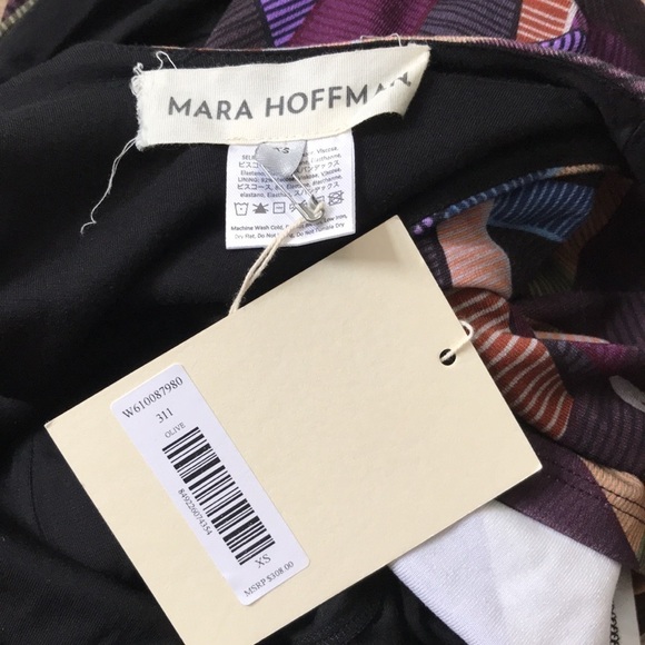 MARA HOFFMAN Olive Compass Cross Front Dress Size XS - Picture 7 of 9